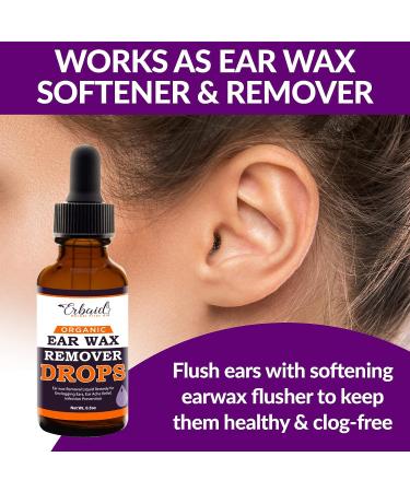 Organic Ear Wax Removal Drops | Natural Ear Cleaner Oil for Kids, Adults, Babies | Made in USA | Earwax Removal Liquid for Unclogging Ears & Earache Relief - Buy Online on GoSupps.com