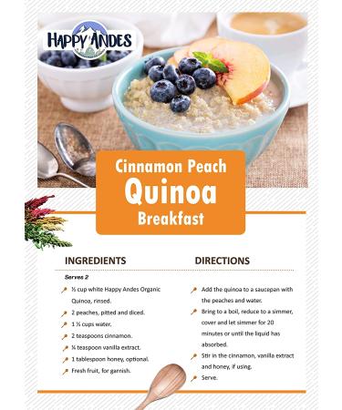Happy Andes White Organic Quinoa 3 lbs - Gluten-Free Whole Grain - Healthy Meal with Vitamins & Protein - 3 Pound Pack - Buy Online on GoSupps.com