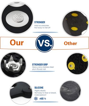 12-Stud Crampons Shoe Spikes | Innovative Ice Cleats for Boots | Best Grip for Winter | Shop Now! - Buy Online on GoSupps.com