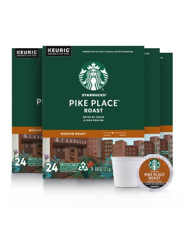 Starbucks Pike Place Roast K Cups, 96-Count Pike Place 24 Count (Pack of 4)