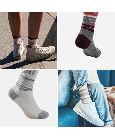 GKX Women's Merino Wool Hiking Cushion Crew Socks - 4 Pairs Mixcolor - Buy Online on GoSupps.com