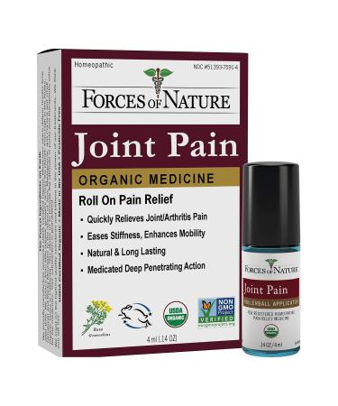 Forces of Nature -Natural, Organic Joint Pain Relief (4ml) Non GMO, No Harmful Chemicals -Alleviate Stiffness, Inflammation from Arthritis, Rheumatoid and Osteoarthritis, Increase Circulation 0.14 Ounce (Pack of 1)