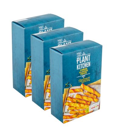 M&S Marks & Spencer Vegan Plant Kitchen Cheese Flavour Twists Flaky Puff Pastry Made in Switzerland 375g (3 x 125g)