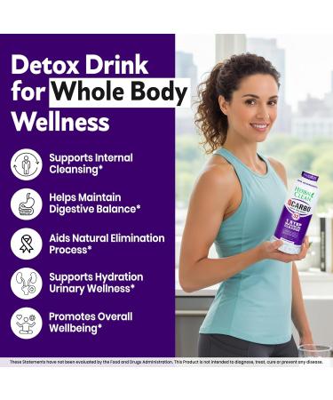 Herbal Clean Qcarbo32 Same Day Detox Cleanse Drink (32 fl oz) - Grape Flavor Full Body Cleanse* Detox Drink for high Toxin Level* Vitamin B2 and Vitamin B12 for Men & Women - Buy Online on GoSupps.com