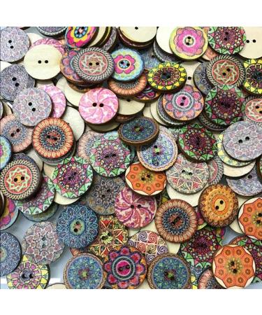 200 PCS Vintage Wood Buttons for DIY Sewing Craft - 2 Holes Decorative Buttons - Buy Online on GoSupps.com