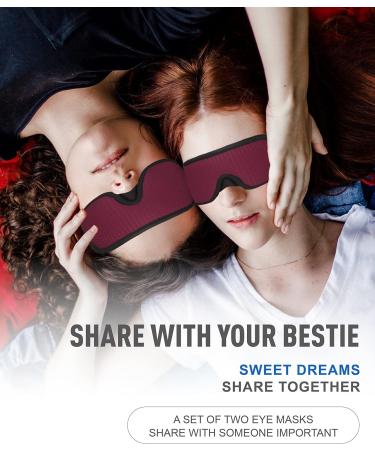 2 Pack MrsJeggy Upgraded 3D Contoured Blackout Eye Mask for Sleeping - Soft Eye Covers with Adjustable Strap for Travel, Nap, Insomnia - Men's Eye Sleeping Mask with Nose Wing - 100% Blackness - Buy Online on GoSupps.com