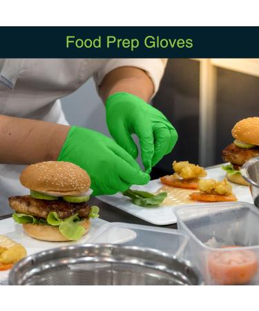 Green Nitrile Disposable Gloves - 50 Count Medium - 3 Mil - Powder & Latex Free - Surgical Grade Exam Gloves - Food Safe - Buy Online on GoSupps.com
