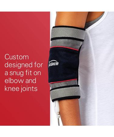 Sunbeam Heating Pad Wrap for Joint Pain Relief | Auto Shut Off, Moist Heat Option | Black/Grey - Buy Online on GoSupps.com