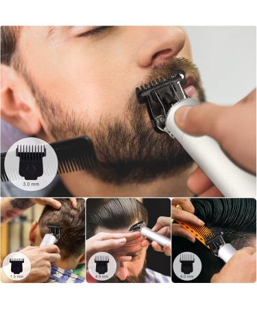 Pro Hair Clipper Professional T Hair Clipper Trimmer for Men Beard Trimmer Cordless Liners for Men Clippers Zero Gapped Shaver White - Buy Online on GoSupps.com
