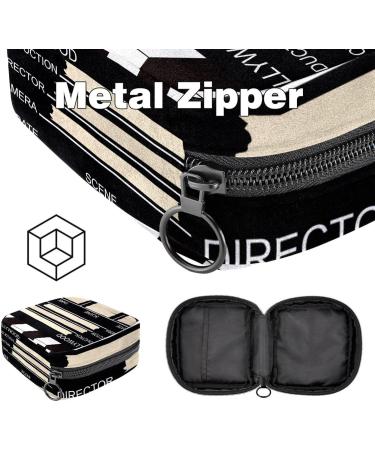 Retro Black Film Folding Board - Portable Menstrual Bag & Tie Storage for Teens & Women - Buy Online on GoSupps.com