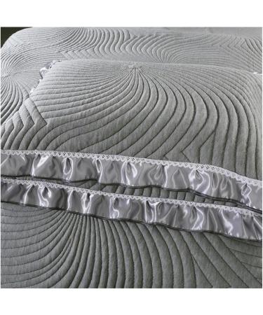 Luxury Soft Knitted Cotton Ruffle Bedspread Coverlet Double Bed Cover Set Blanket Bed Linen Bed Skirt Pillowcases Home Textile Soft (2 230x 245cm) - Buy Online on GoSupps.com