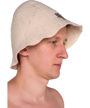 Ger3as 100% Wool Sauna Hat with Embroidery | Premium Quality Bath & Wellness Hat for Men & Women - International Shipping - Buy Online on GoSupps.com
