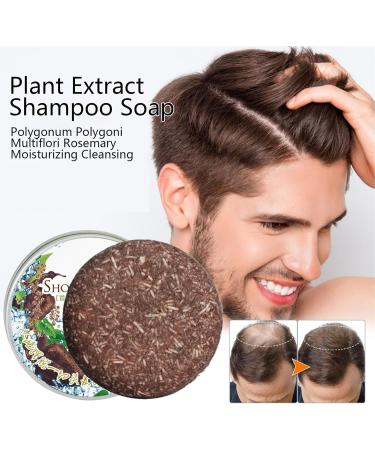 Natural Gray Hair Removal Soap - Multiflorum Rosemary Polygonum Herbal Shampoo Bar | 1.94 oz Organic Hair Color Restoring Solid Bar Nourishing A Hair Care Aid - Buy Online on GoSupps.com