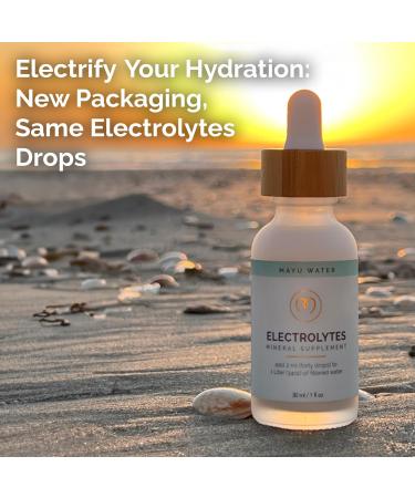 MAYU Electrolyte Water Drops - Fast Absorption Sugar-Free Mineral Mix for Water - 100% Pure Electrolytes Dehydration Solution - 30 ml - Buy Online on GoSupps.com