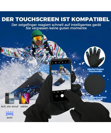 Zenuta Waterproof Ski Gloves for Men & Women - Warm Winter Gloves with 5-Finger Touchscreen & Bicycle Use - Perfect for Cold Weather Activities - Buy Online on GoSupps.com