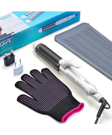VGR Travel Curling Iron - 2 in 1 Flat Iron & Curling Iron with European Plug - Dual Voltage for International Travel Essentials - Buy Online on GoSupps.com