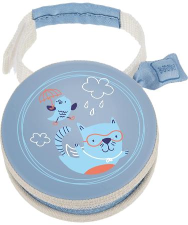 MAM POD Pacifier Pocket - Store 2 Pacifiers Velcro Fastener Cat Design - 1 Pack Blue - Buy Online on GoSupps.com
