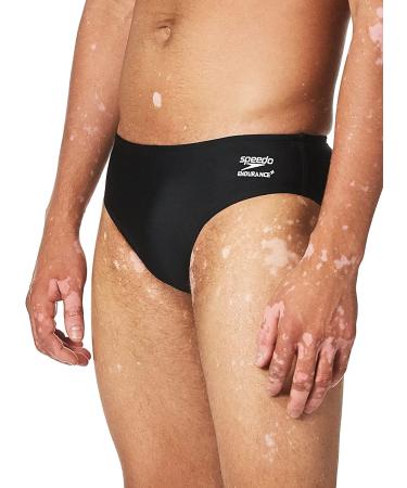 Speedo Men's Endurance+ Solid Swimsuit Brief - Black, Size 32 - Buy Online on GoSupps.com