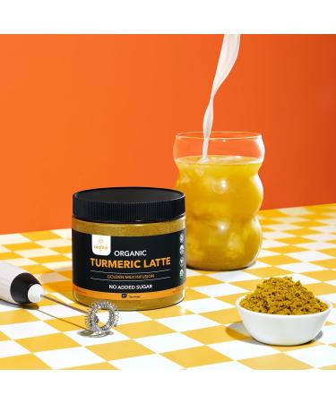 Organic Turmeric Latte Powder USDA Certified No Added Sugar Turmeric Supplement with Ceylon Cinnamon Zealthy Life 45 Servings - Buy Online on GoSupps.com