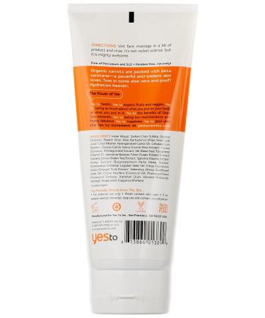 Yes To Carrots Daily Cream Facial Cleanser - 6 oz | Gentle Face Wash - Buy Online on GoSupps.com