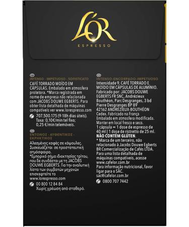  L'Or Espresso L'Or Espresso Coffee Forza Capsules Intensity 9 40 Nespresso Compatible - Buy Online on GoSupps.com