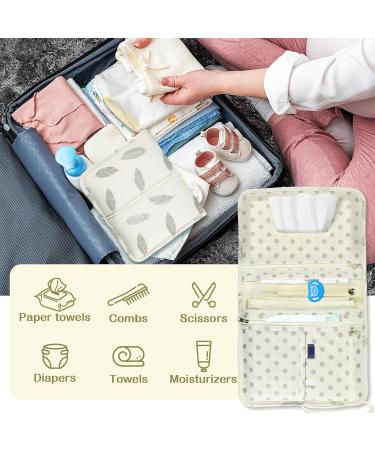 Nesritoy Baby Diaper Bag with Diaper Pad - Spacious & Compact On-the-Go Diaper Backpack in Beige (22x18cm) - Buy Online on GoSupps.com