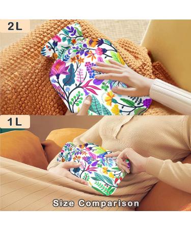Buy NAANLE 1L Tribal Flowers Hot Water Bottle | Transparent Heat Therapy for Back Pain Relief & Hand/Foot Warmer - Buy Online on GoSupps.com