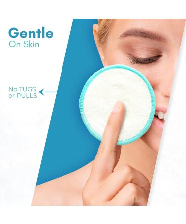 16 Pack Reusable Makeup Remover Pads - Eco-Friendly Cotton Pads with Laundry Bag & Bamboo Box - Perfect for Makeup Removal - Buy Online on GoSupps.com