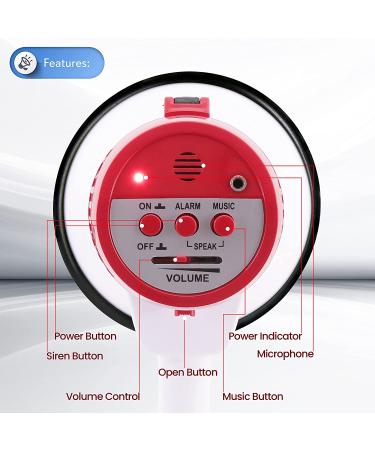 Pyle Megaphone Speaker PA Bullhorn - Powerful Sound Projection for Events and Crowd Control - Buy Online on GoSupps.com