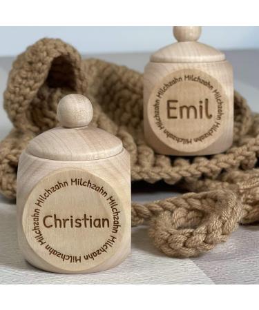 Personalized KATINGA Wooden Tooth Fairy Box for Milk Teeth - Engraved Curl Box 4x4x6cm - Buy Online on GoSupps.com