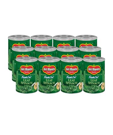 Del Monte Canned Fresh Cut Leaf Spinach, 13.5 Ounce (Pack of 12)