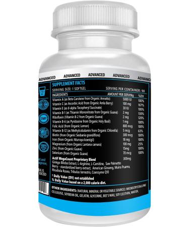 ACTIF MegaCount for Men - Maximum Fertility Support and Sperm Count Booster Clinically Proven to Improve Sperm Count and Motility - Non-GMO Made in USA 90 Count - Buy Online on GoSupps.com