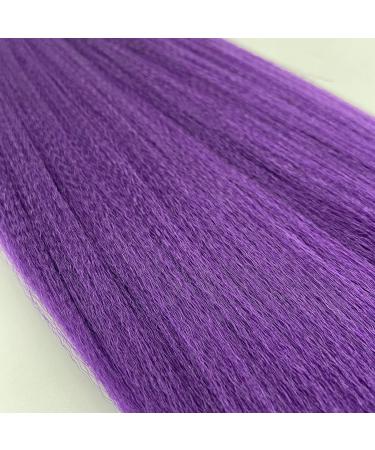 Purple Pre-Stretched Box Braid Hair 26 Inch - Pack of 3 | Kanekalon & Human Hair Blend - Buy Online on GoSupps.com
