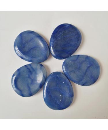 Maneki Neko Blue Aventurine Water Drops - Chakra Healing Reiki Crystal Palm Stones for Stress Relief - Buy Online on GoSupps.com