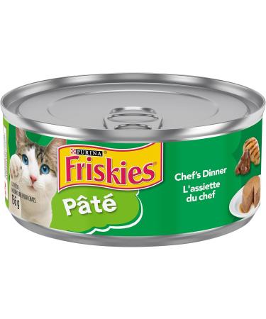 Friskies Chef's Dinner Wet Cat Food Pate - 156 g Can (24 Pack) & Shredded Wet Cat Food Chicken & Salmon Dinner - 156 g Can (24 Pack) Wet Cat Food + Cat Food - Buy Online on GoSupps.com