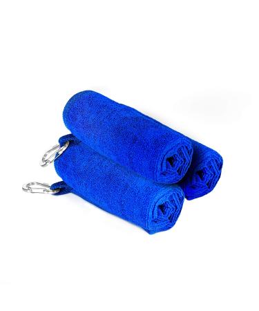 Booms Fishing B0T Microfiber Fishing Towel with Clip, 3 Pack Blue Blue_3 Pack