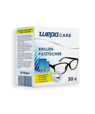 WEPA Care glasses cleaning cloths 30 pieces individually packed
