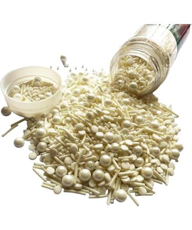 Pearl Sugar Sprinkles Candy 120g/4.2oz Mixing Size Baking Cake Decorations Cupcake Toppers Jimmies Cookie Decorating Celebrations Wedding Shower Party Chirstmas Supplies (White) - Buy Online on GoSupps.com