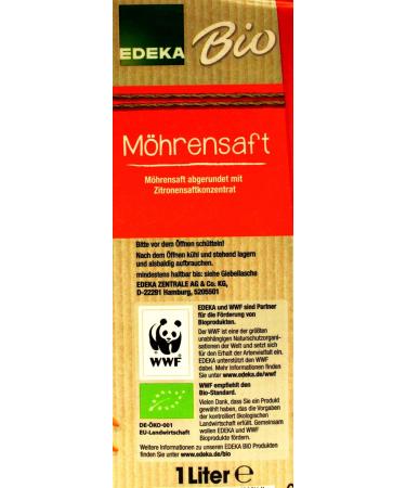Edeka Organic Carrot Juice 8 Pack (8 x 1L) - Premium Quality & International Shipping - Buy Online on GoSupps.com