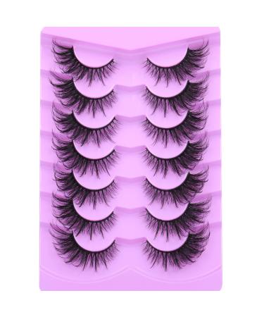 False Eyelashes Fairy Cat Eye Lashes Mink Fluffy Fox Eye Lashes Wispy Dramatic Eyelashes 20mm Fake Lashes 7 Pairs Pack by ALICE F001 - Buy Online on GoSupps.com