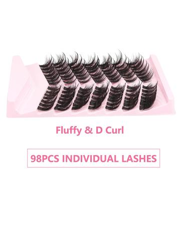 Fluffy Mink Manga Wet Look Eyelash Extension Kit - 98 Cluster Lashes | 8-16MM - Buy Online on GoSupps.com