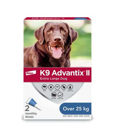 K9 Advantix II Flea and Tick Treatment for Extra Large Dogs weighing over 25 kg (over 55 lbs.)-2 doses