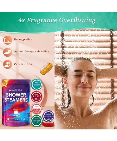 JoJowell Stocking Stuffers for Women - 21 Packs Shower Steamers with Essential Oils for Self Care Stress Relief Christmas Gifts for Women Birthday Gifts for Men Bloom Variety - Buy Online on GoSupps.com