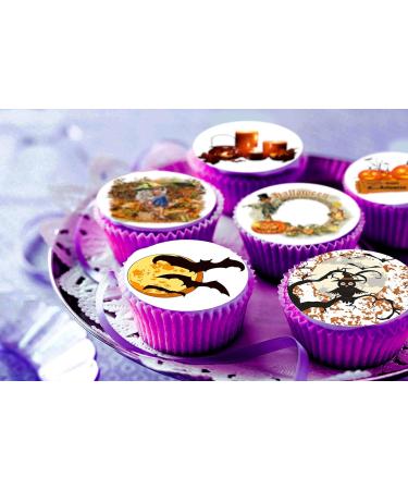 24 x Pre-Cut Halloween Mix 16 Edible Stand up Wafer/Rice Paper Cupcake Toppers Birthday Party Cake Decorations - Buy Online on GoSupps.com