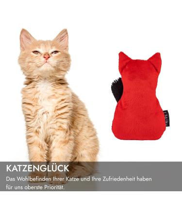 Favpet Plush Cat Toys with Bells - Cuddly Cat Pillows & Kitten Toys - Soft Plush Toys for Cats (Red) - Buy Online on GoSupps.com