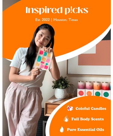 Fall Gifts: Happy Orange Candle - Luxury Scented Soy Candle with Bergamot & Rosewood for Women | Non-Toxic Christmas Candles - Buy Online on GoSupps.com