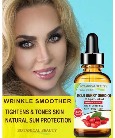 100% Pure Goji Berry Seed Oil - Virgin Unrefined Cold Pressed - Natural Carrier Oil for Face Skin Hair & Nails - 15ml by Botanical Beauty - Buy Online on GoSupps.com