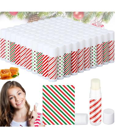 Dunzy 100 Pack Christmas Lip Balm Gifts Bulk Stripes Lip Balms Favors Employee Appreciation Thank You Gifts Team Inspirational Gift for Xmas Fall Thanksgiving Party Women Men Coworkers Staff Teachers