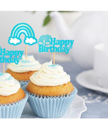 Ercadio 24 Pack Boho Rainbow Happy Birthday Cupcake Toppers Blue Boho Rainbow Cupcake Picks Boho Cake Toppers for Boho Rainbow Theme Birthday Baby Shower Party Decor Supplies A-hp Blue - Buy Online on GoSupps.com