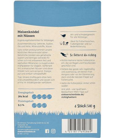 Elles Meisenkn del 6-Pack 100% Natural Energy-Rich Wild Bird Food | Nut-Free & Eco-Friendly Beak-Friendly Treats - Buy Online on GoSupps.com